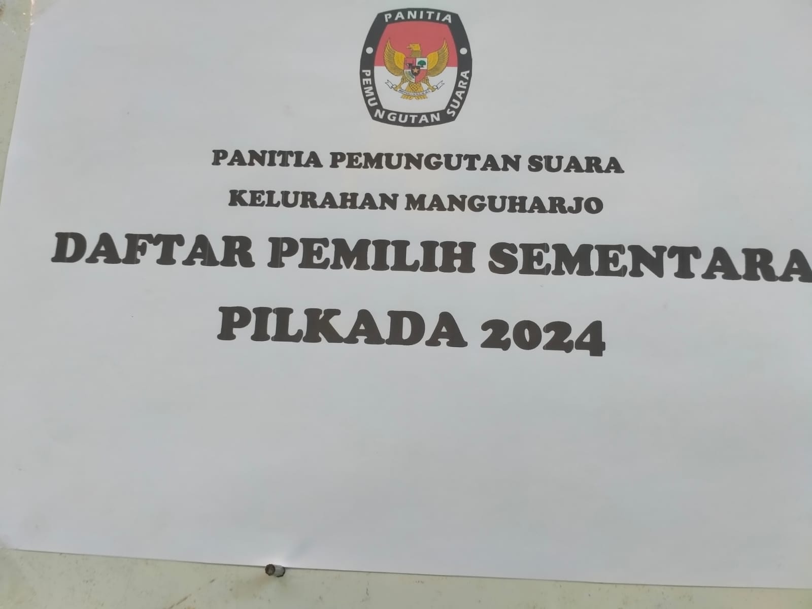 DAFTAR PEMILIH SEMENTARA (DPS) PEMILUKADA TAHUN 2024 PPS KELURAHAN MANGUHARJO