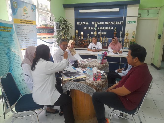 Rapat koordinasi ATR BPN Kota Madiun dengan Kelurahan Manguharjo terkait  Kunjungan Lapangan calon Pembangunan Perumahan Bumi Inti Prakarsa